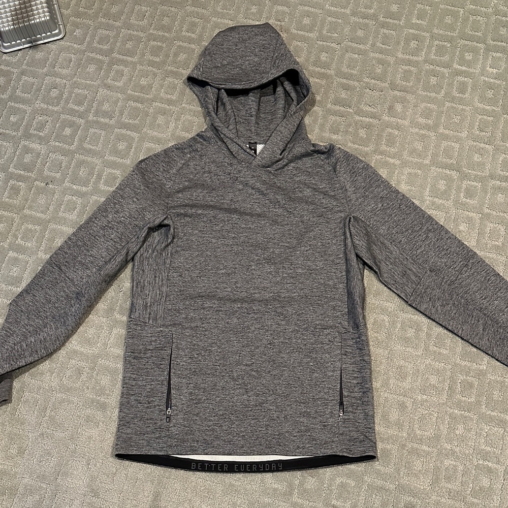 Lululemon Gray Hooded Sweatshirt tech material size XS Mens